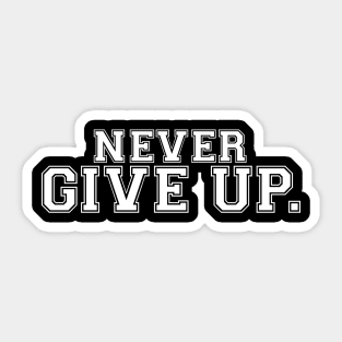 Never Give Up Sticker